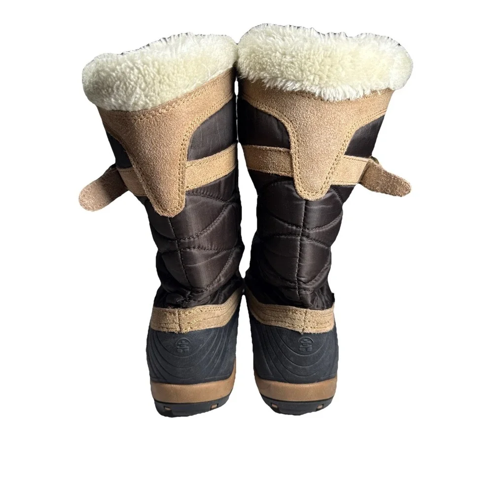 Kamik Snow Valley Brown Leather Faux Fur Thinsulate Snow Boots Women's‎ 8